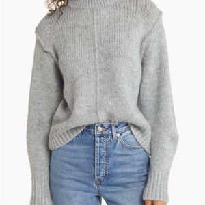 Topshop Center Seam Crewneck Sweater